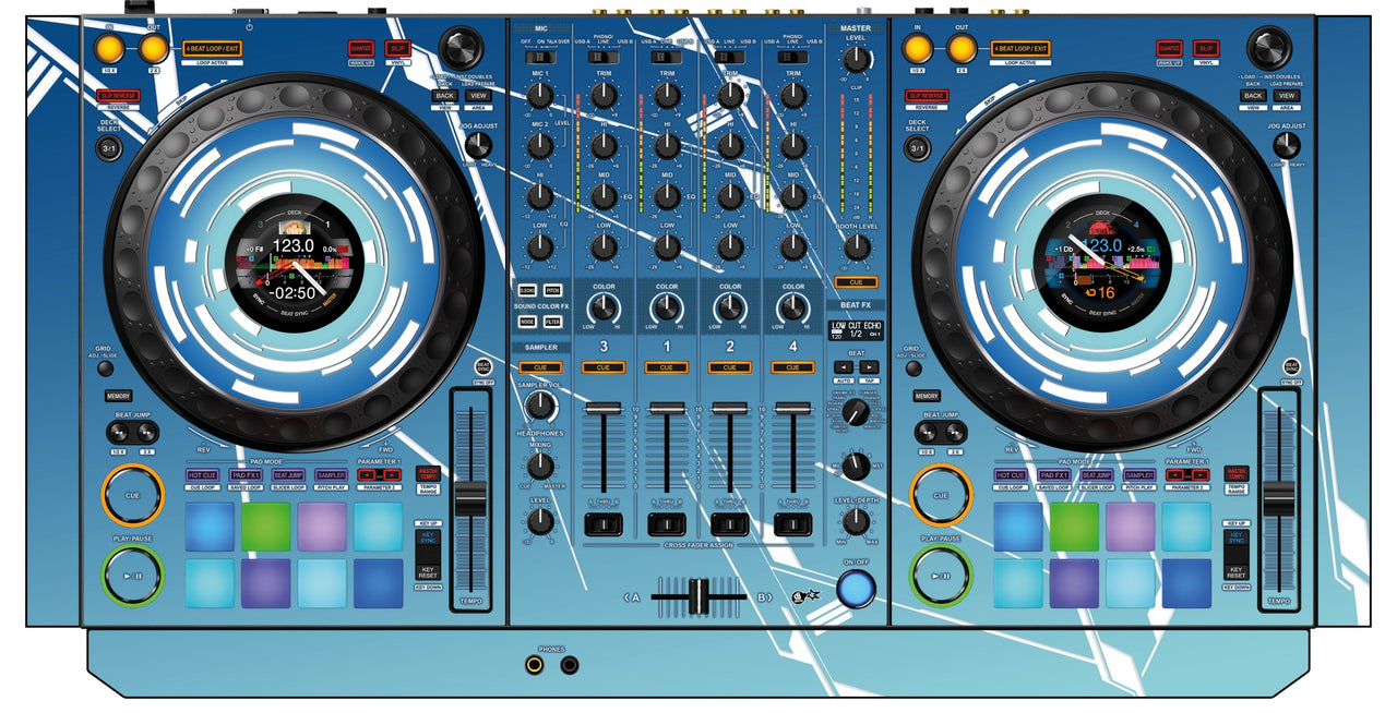 Pioneer DJ DDJ 1000 SRT Skin Constructor Blue