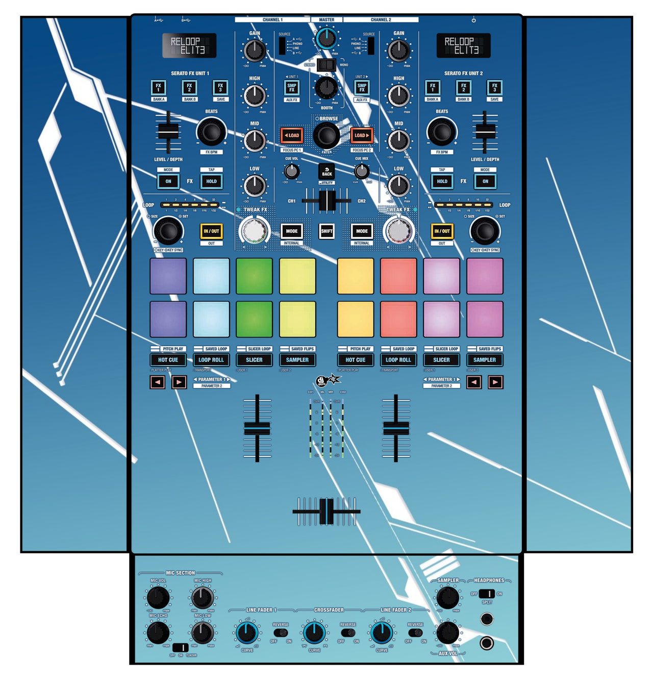 Reloop Elite Skin Constructor Blue
