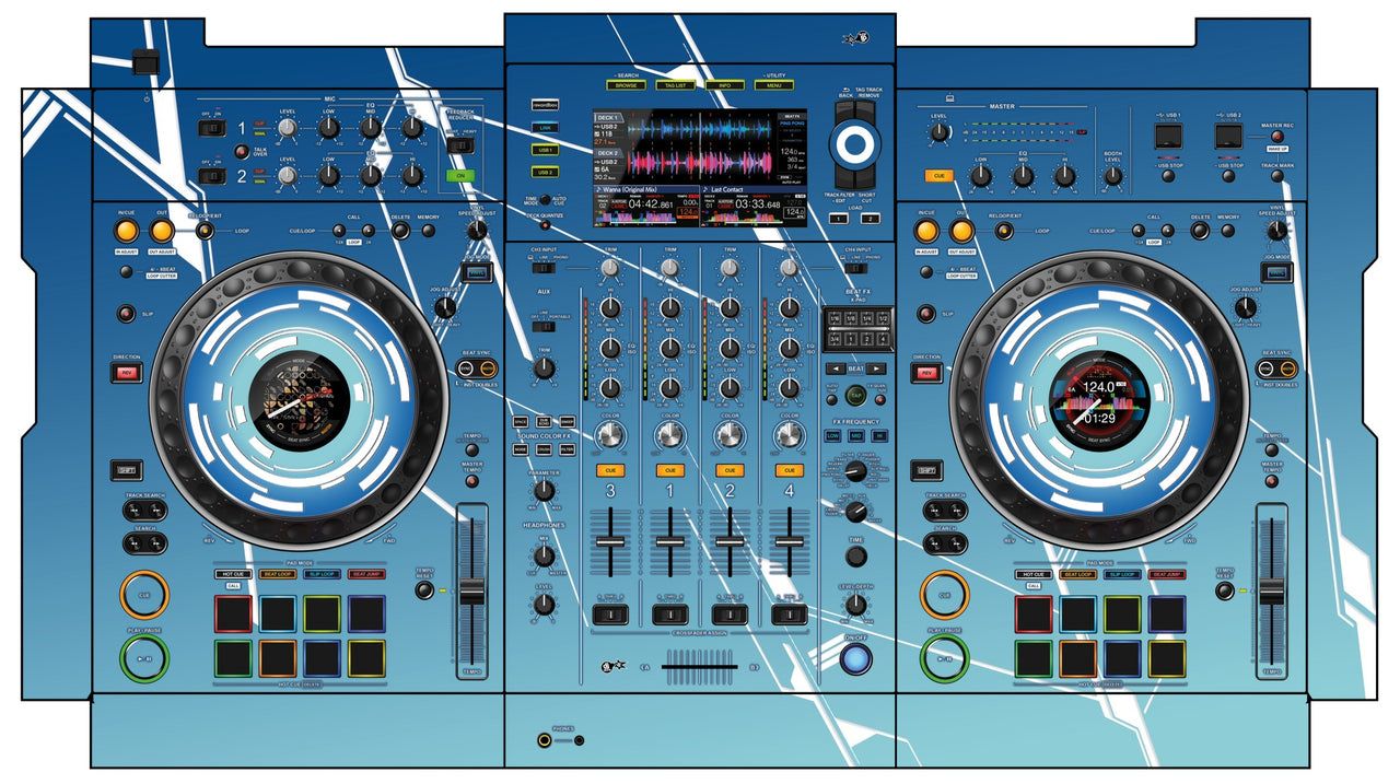 Pioneer DJ XDJ XZ Skin Constructor Blue
