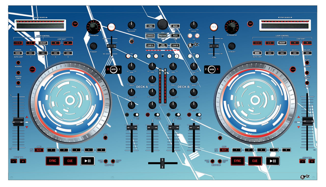 Numark NS 6 Skin Constructor Blue