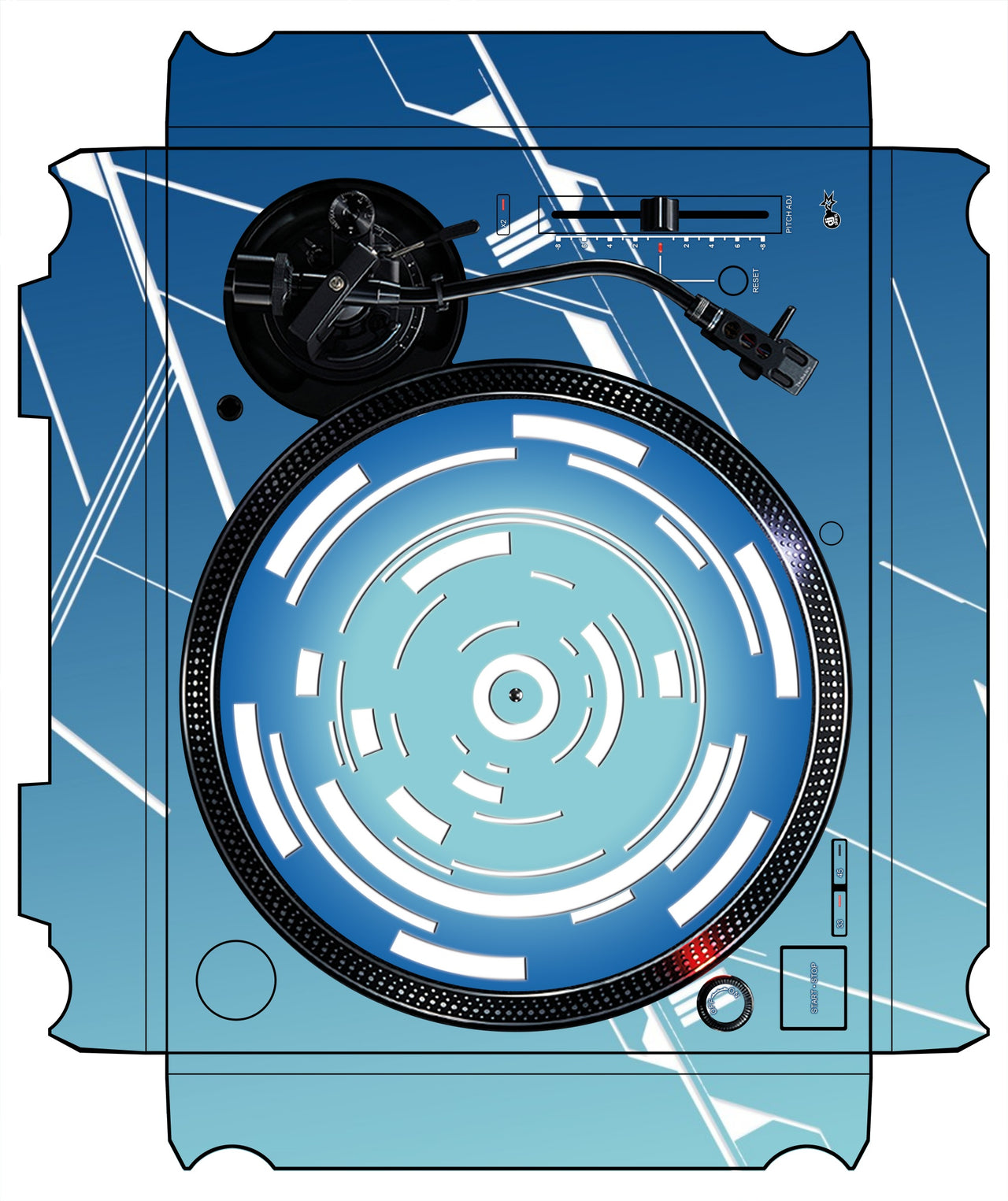 Technics 1200 / 1210 MK7 VERTICAL Skin Constructor Blue