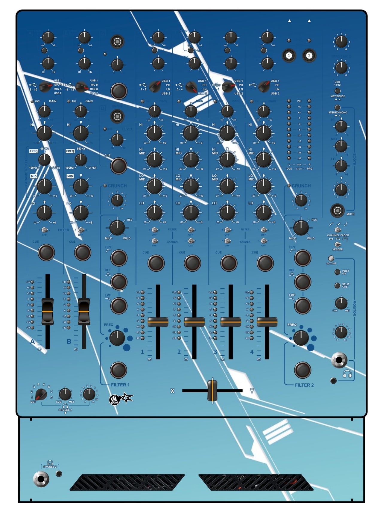 Allen and Heath XONE 96 Skin Constructor Blue