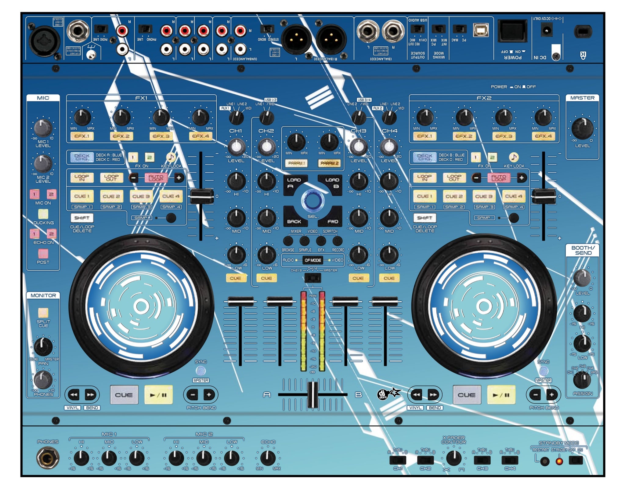 Denon DJ MC 6000 Skin Constructor Blue