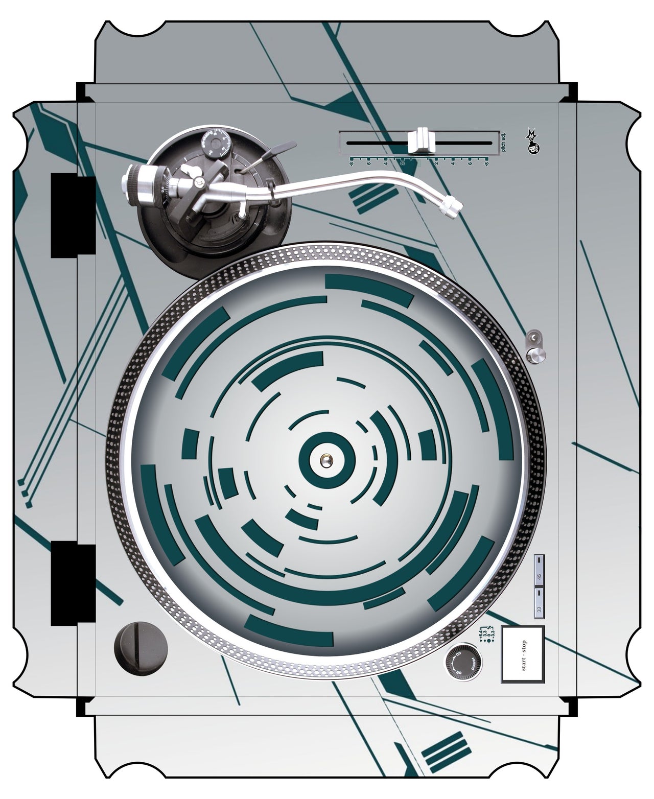 Technics 1200 / 1210 MK2 VERTICAL Skin Constructor