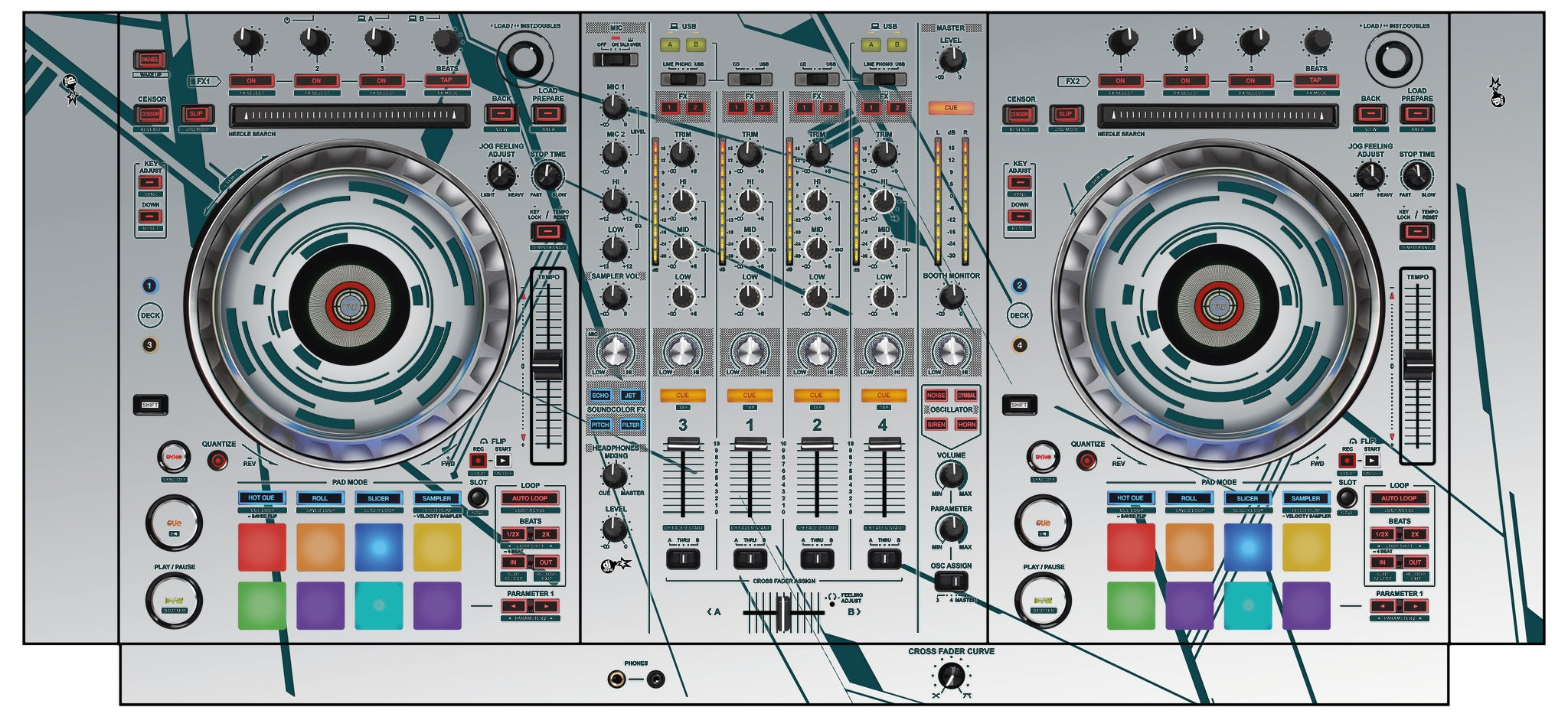 Pioneer DJ DDJ SZ 2 Skin Constructor