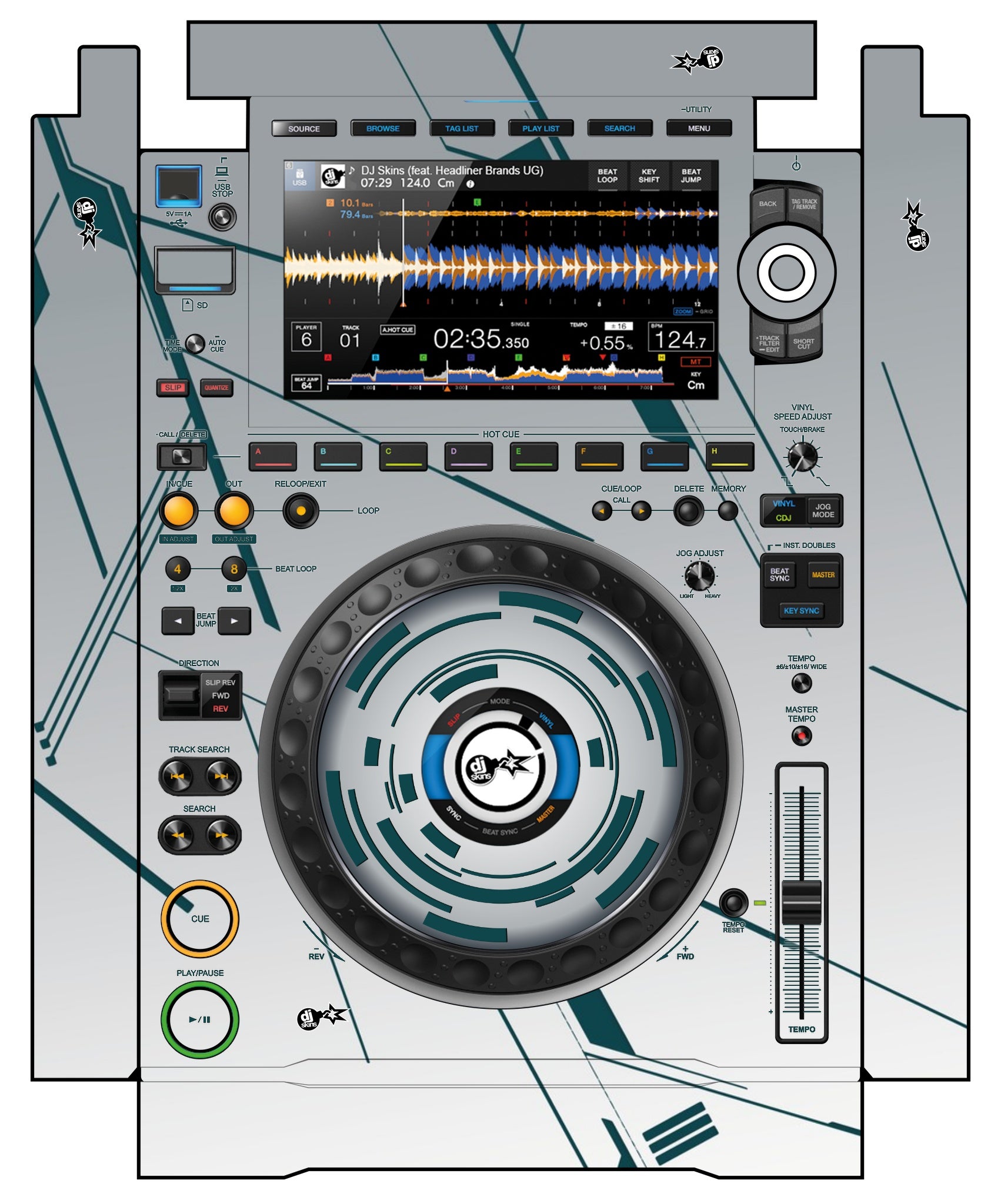 Pioneer DJ CDJ 3000 incl. SIDES Skin Constructor