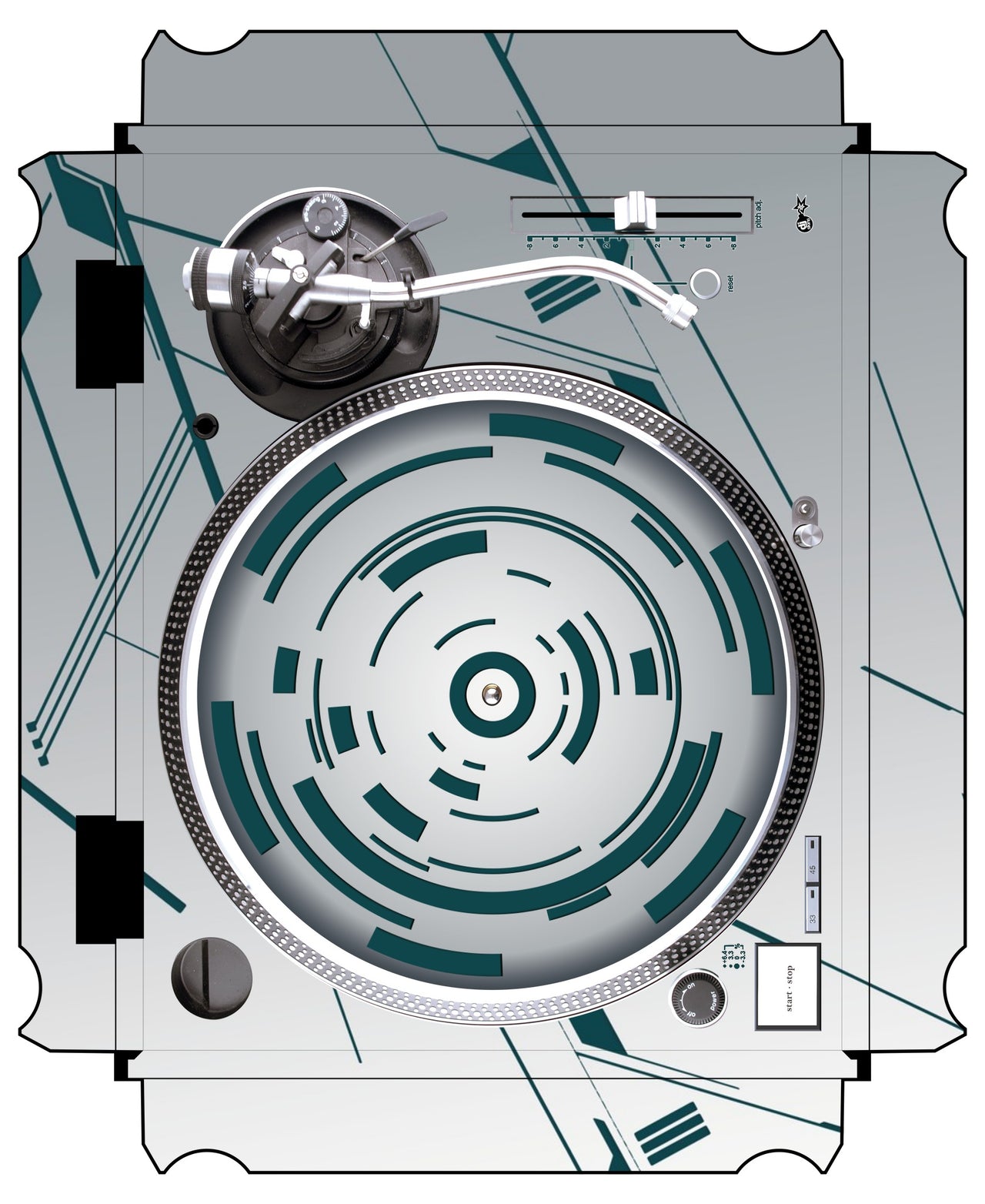 Technics 1200 / 1210 MK5 VERTICAL Skin Constructor