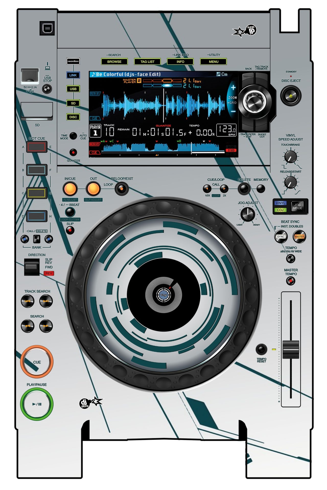 Pioneer DJ CDJ 2000 NEXUS 2 Skin Constructor