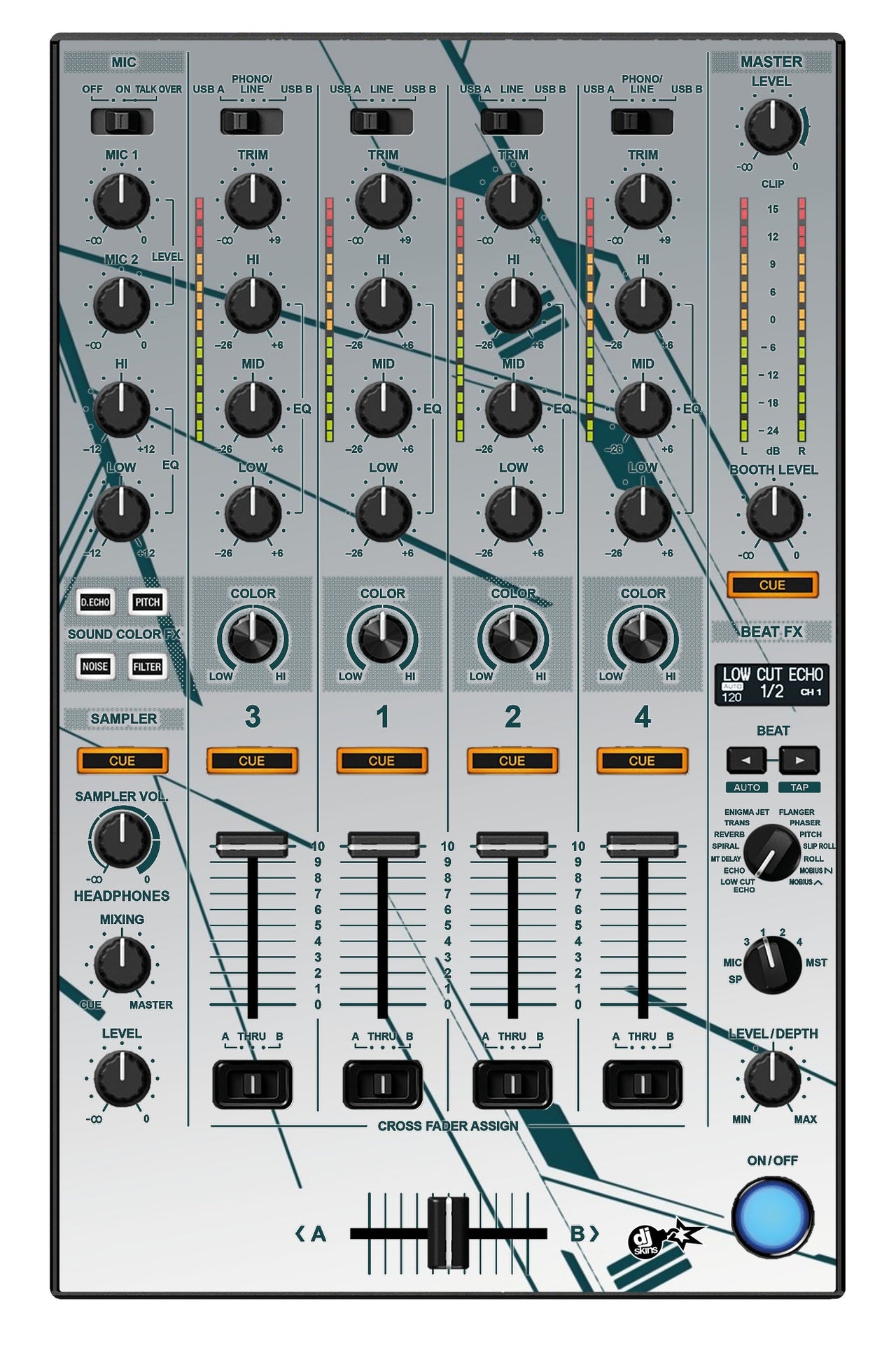 Pioneer DJ DDJ 1000 SRT MIXER Skin Constructor