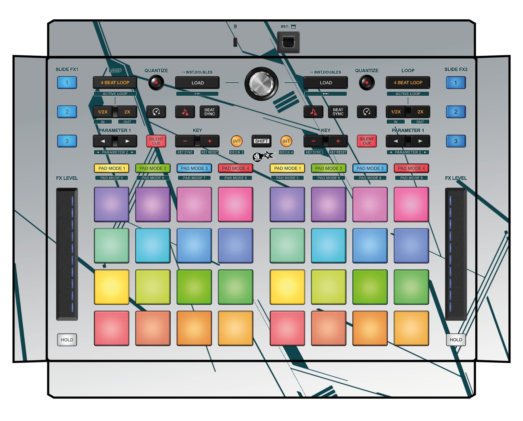 Pioneer DJ DDJ XP 2 Skin Constructor