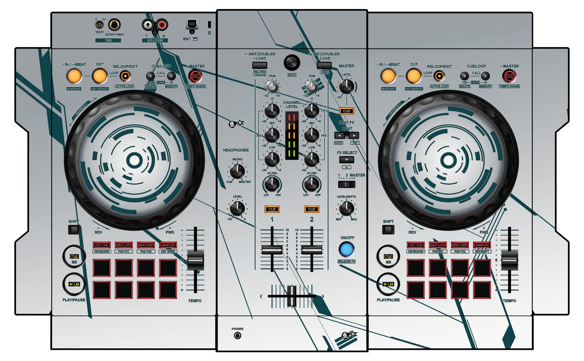 DJ Skins® Pioneer DJ DDJ 400 Skin Constructor