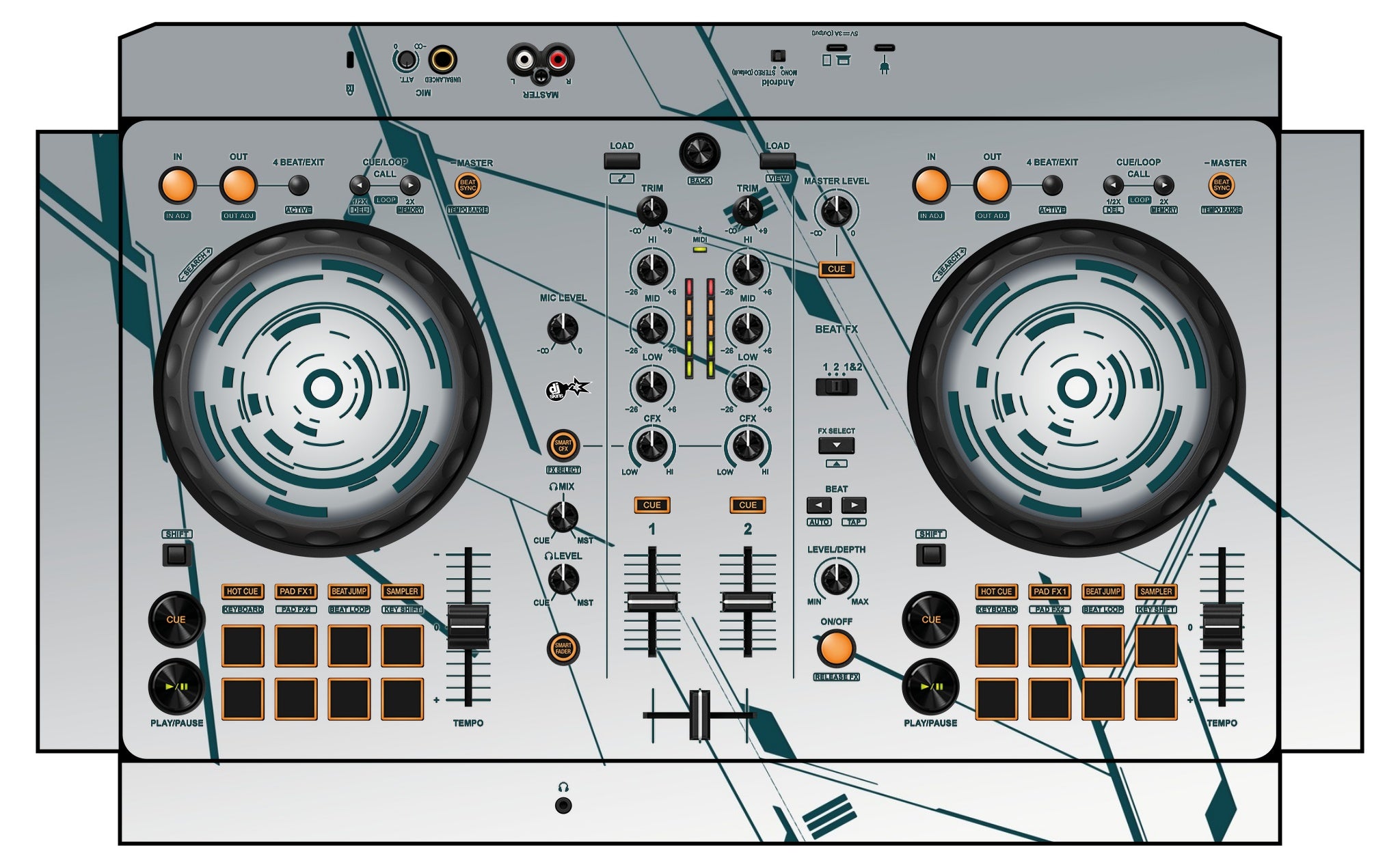 Pioneer DJ DDJ FLX 4 Skin Constructor