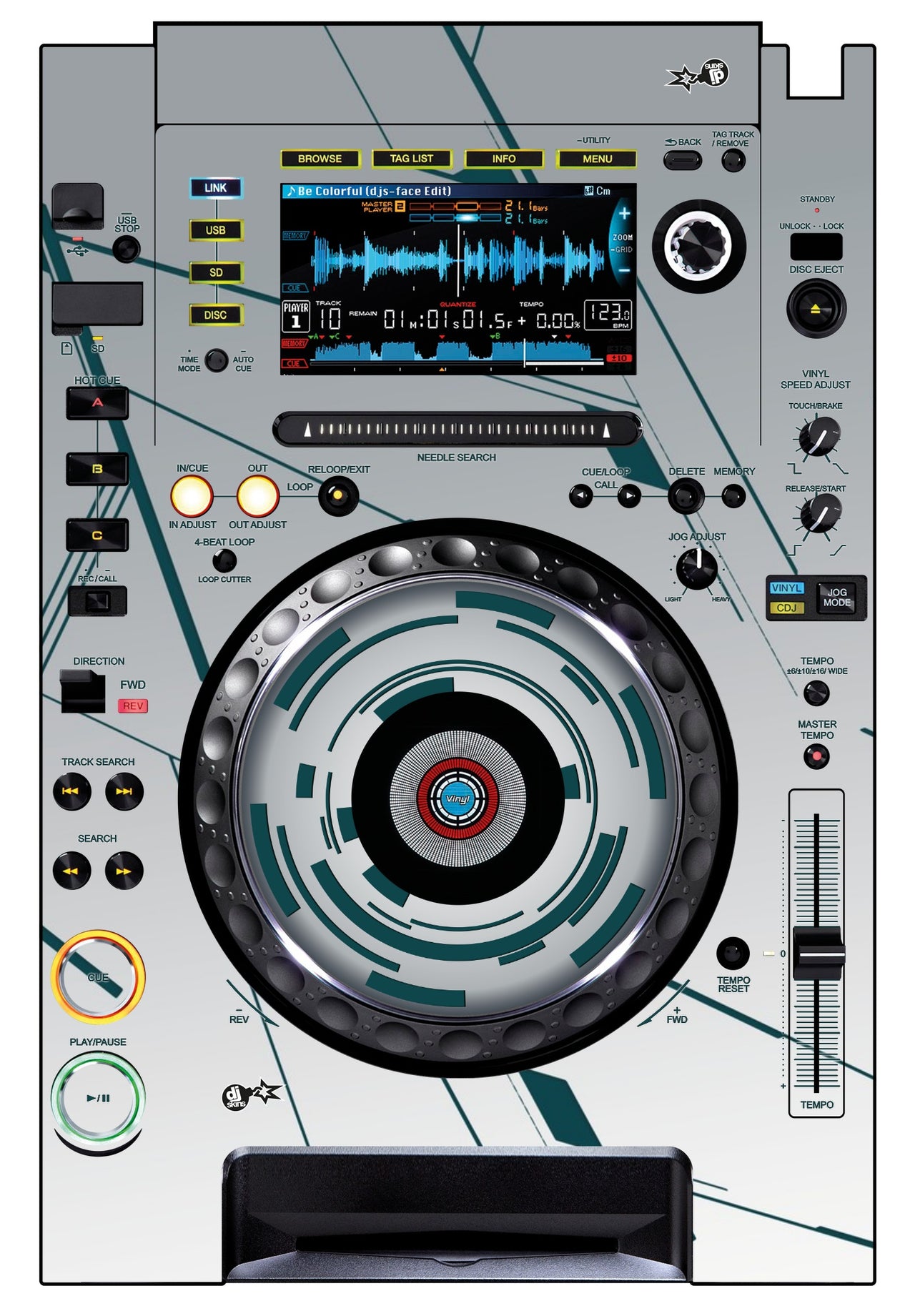 Pioneer DJ CDJ 2000 Skin Constructor