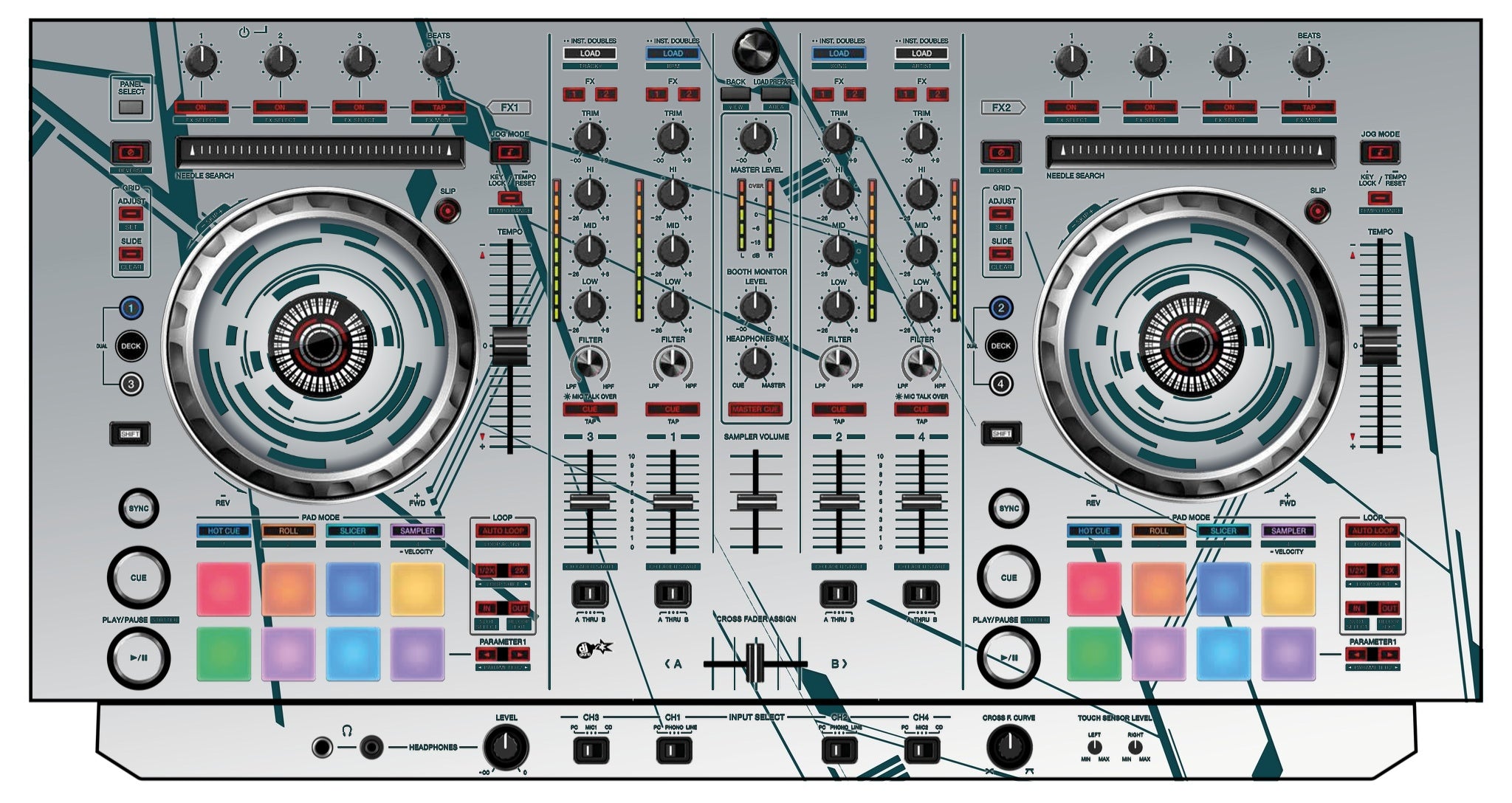 DJ Skins® Pioneer DJ DDJ 400 Skin Constructor