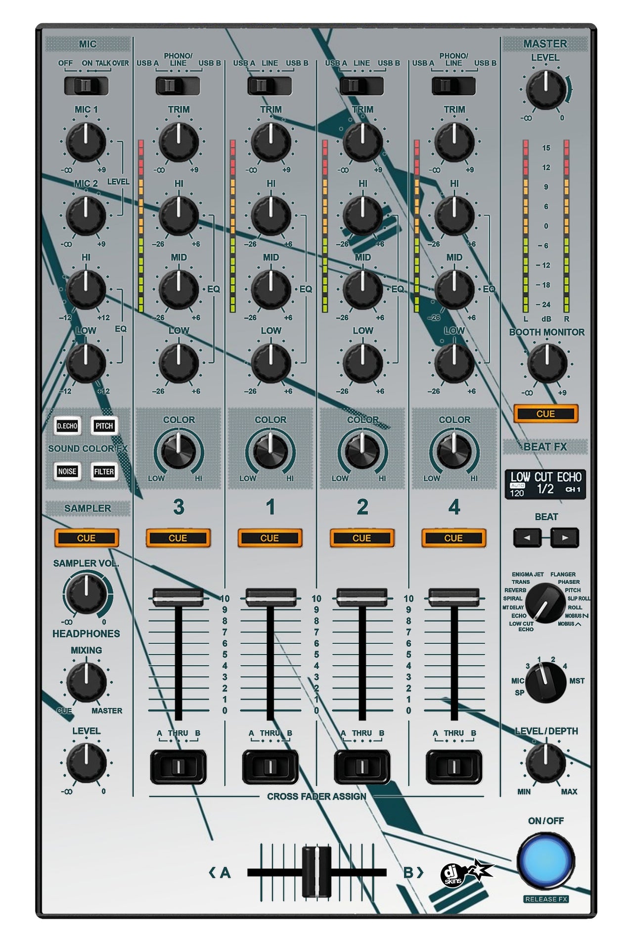 Pioneer DJ DDJ 1000 MIXER Skin Constructor
