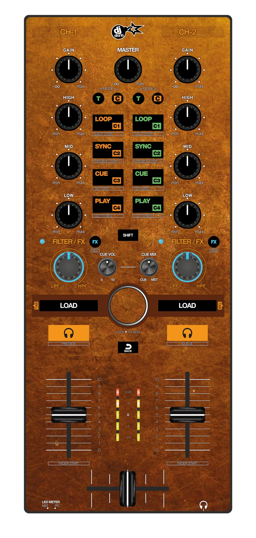 Reloop Mixtour Skin Copper