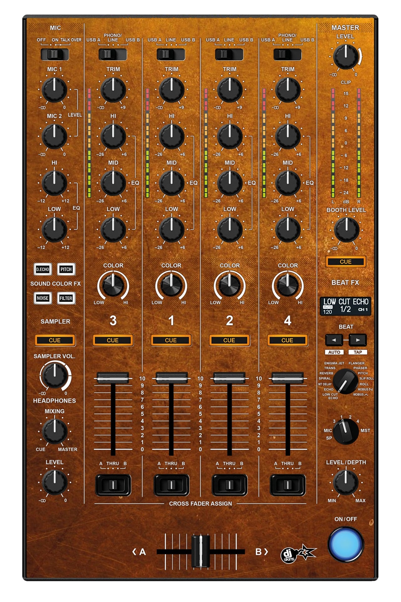 Pioneer DJ DDJ 1000 SRT MIXER Skin Copper