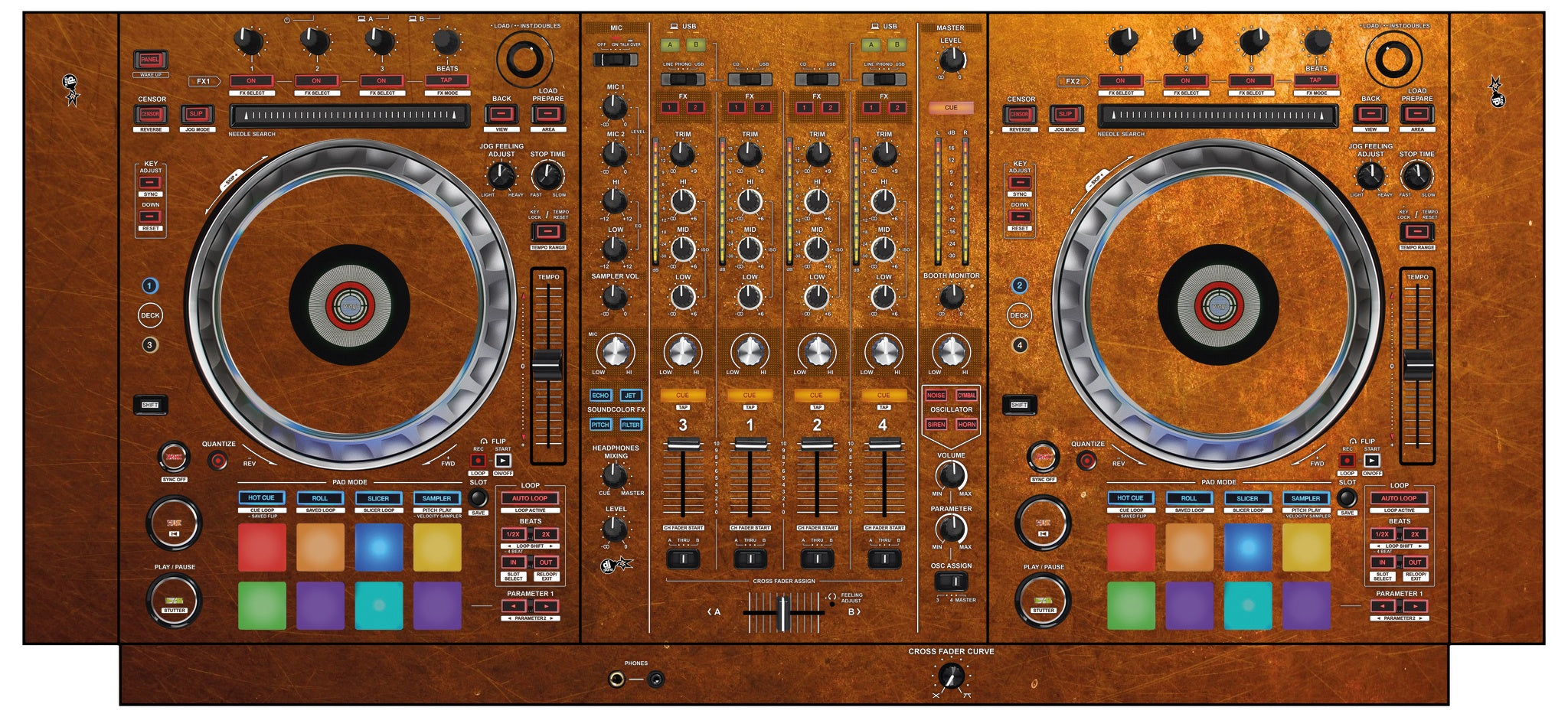 Pioneer DJ DDJ SZ 2 Skin Copper