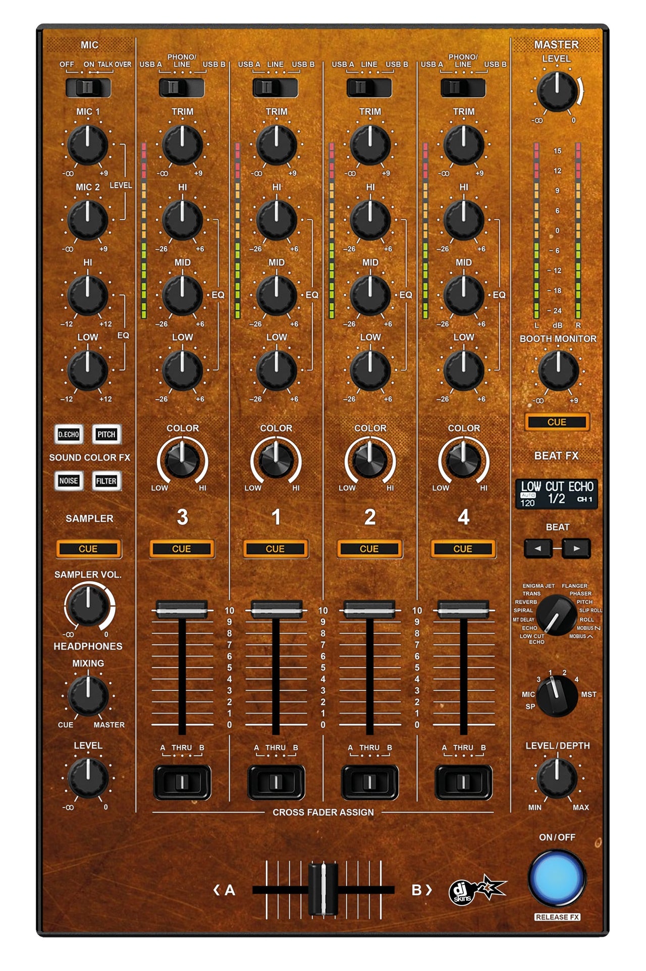 Pioneer DJ DDJ 1000 MIXER Skin Copper