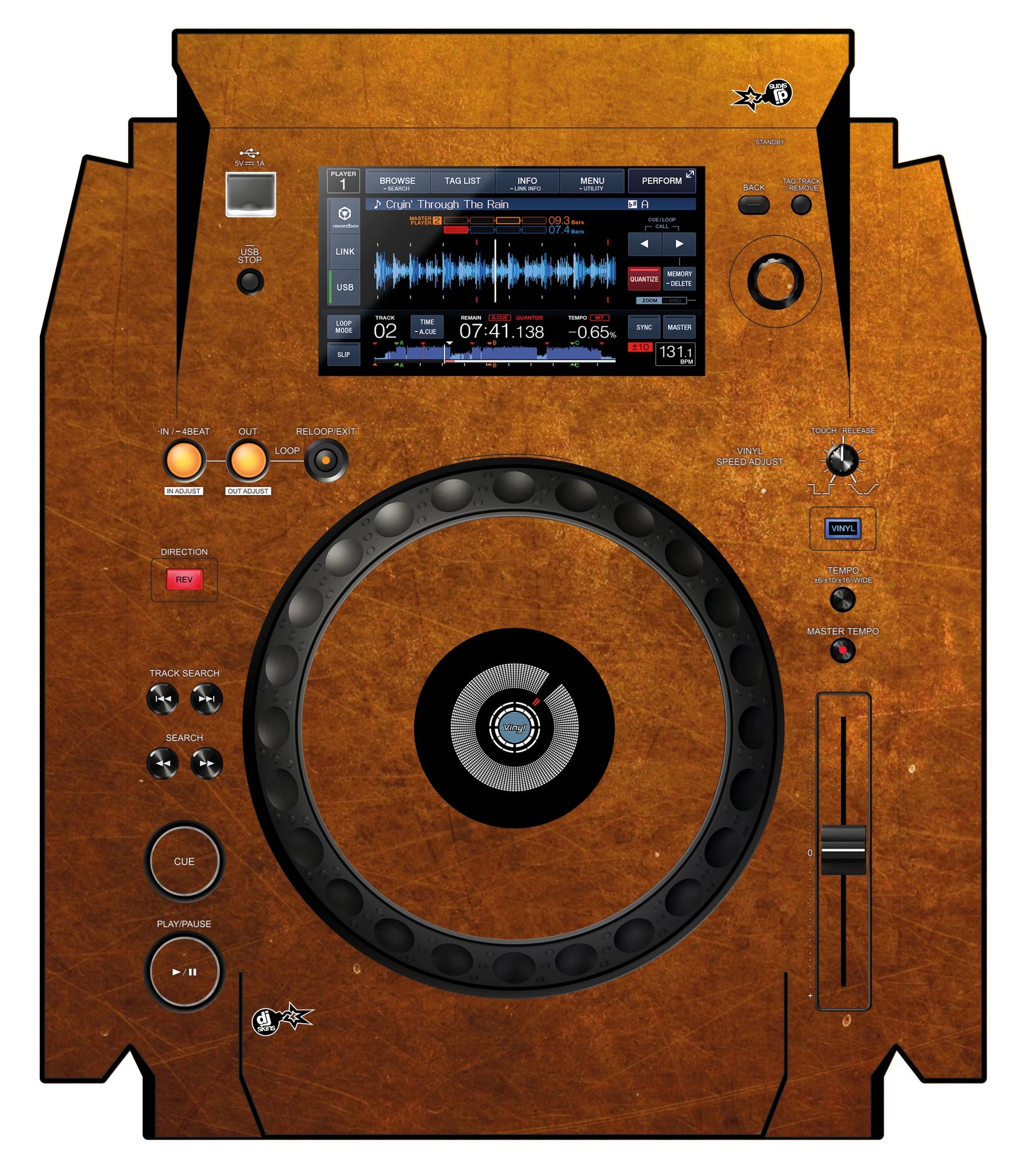 Pioneer DJ XDJ 1000 Skin Copper