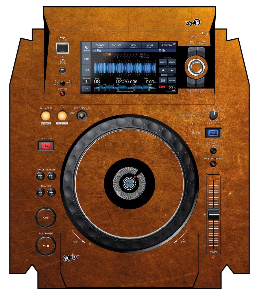 Pioneer DJ XDJ 1000 MK2 Skin Copper