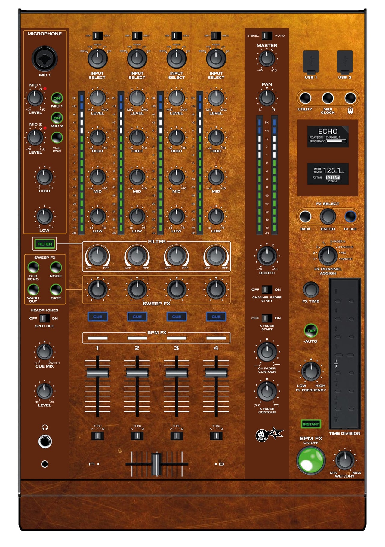 Denon DJ X 1800 Skin Copper