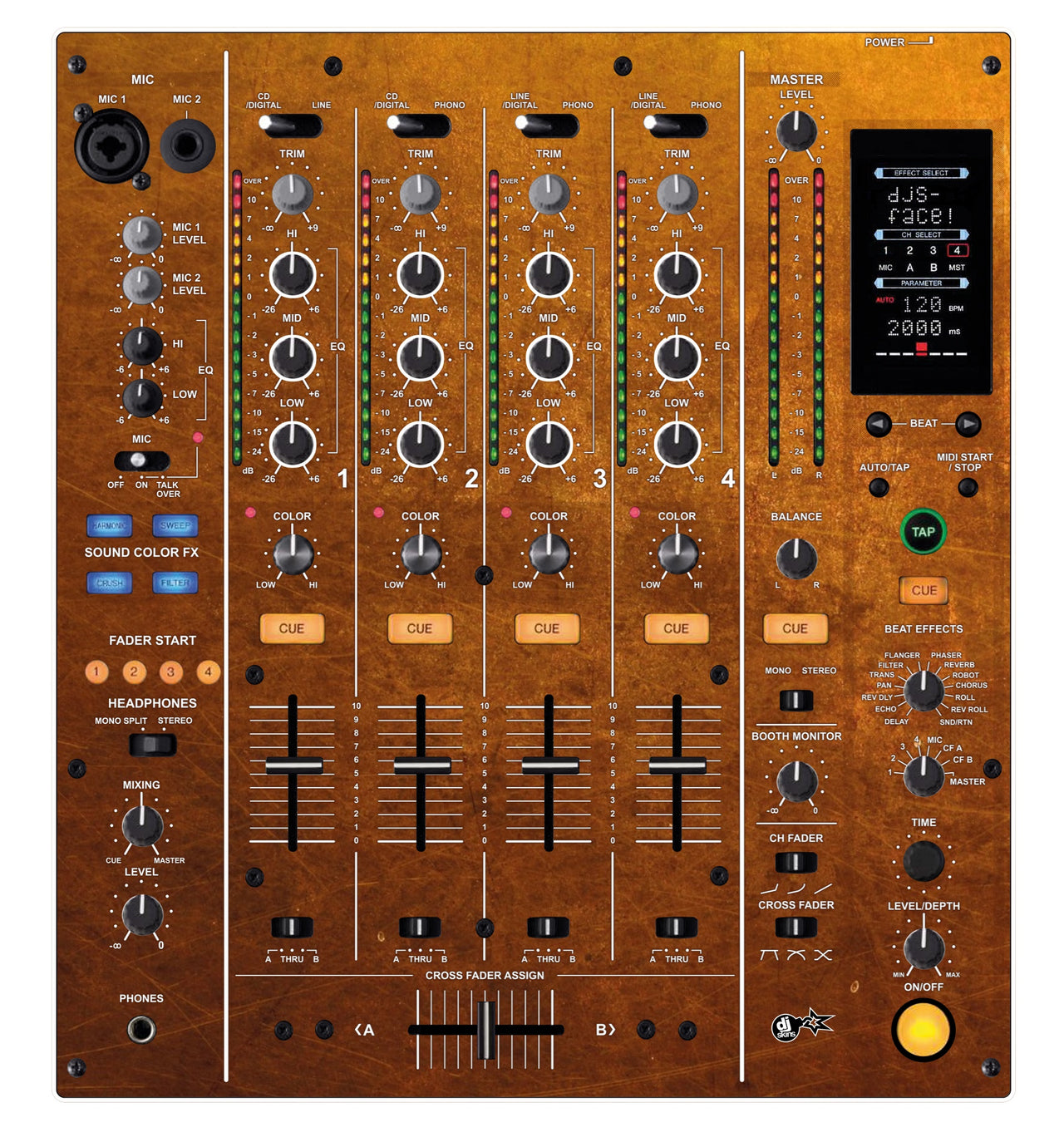 Pioneer DJ DJM 800 Skin Copper
