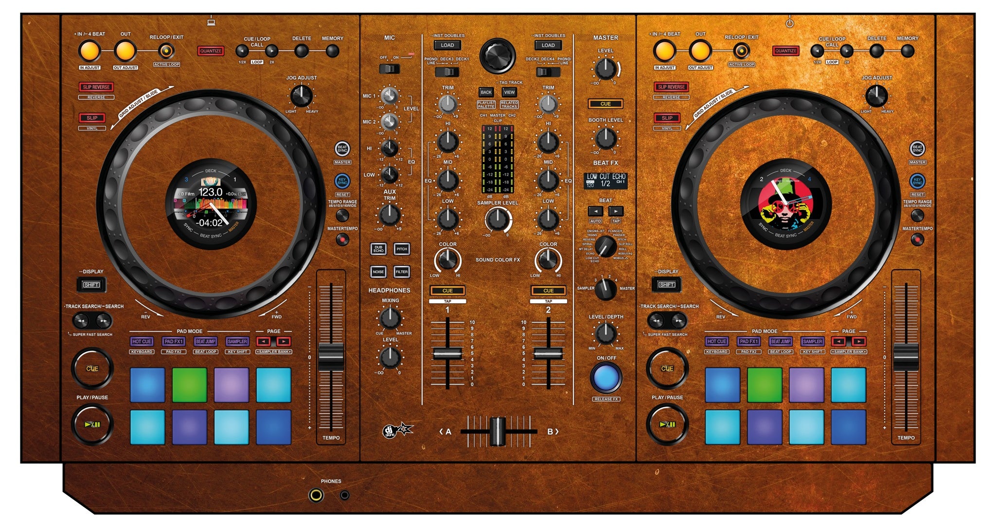 Pioneer DJ DDJ 800 Skin Copper