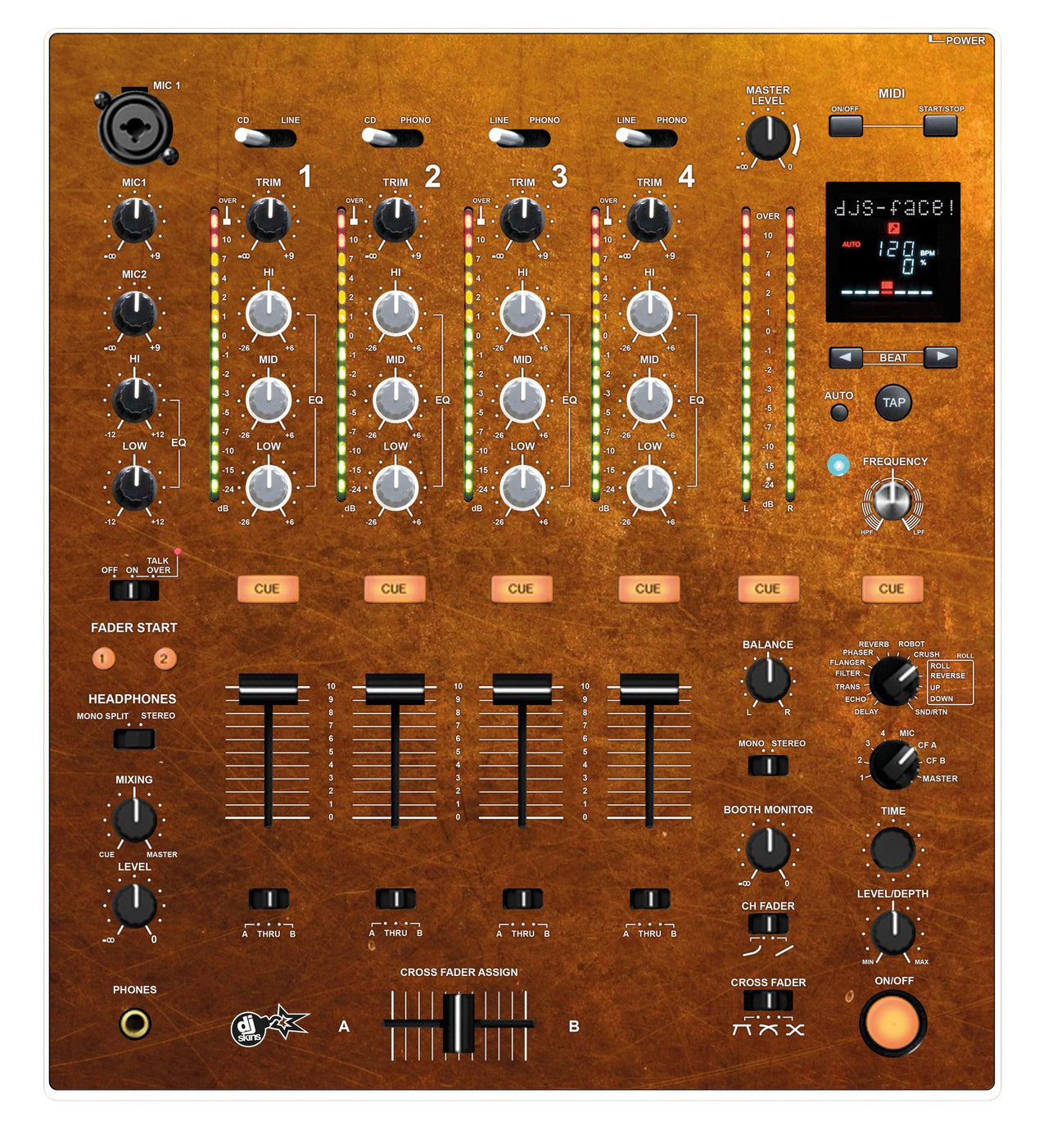 Pioneer DJ DJM 700 Skin Copper