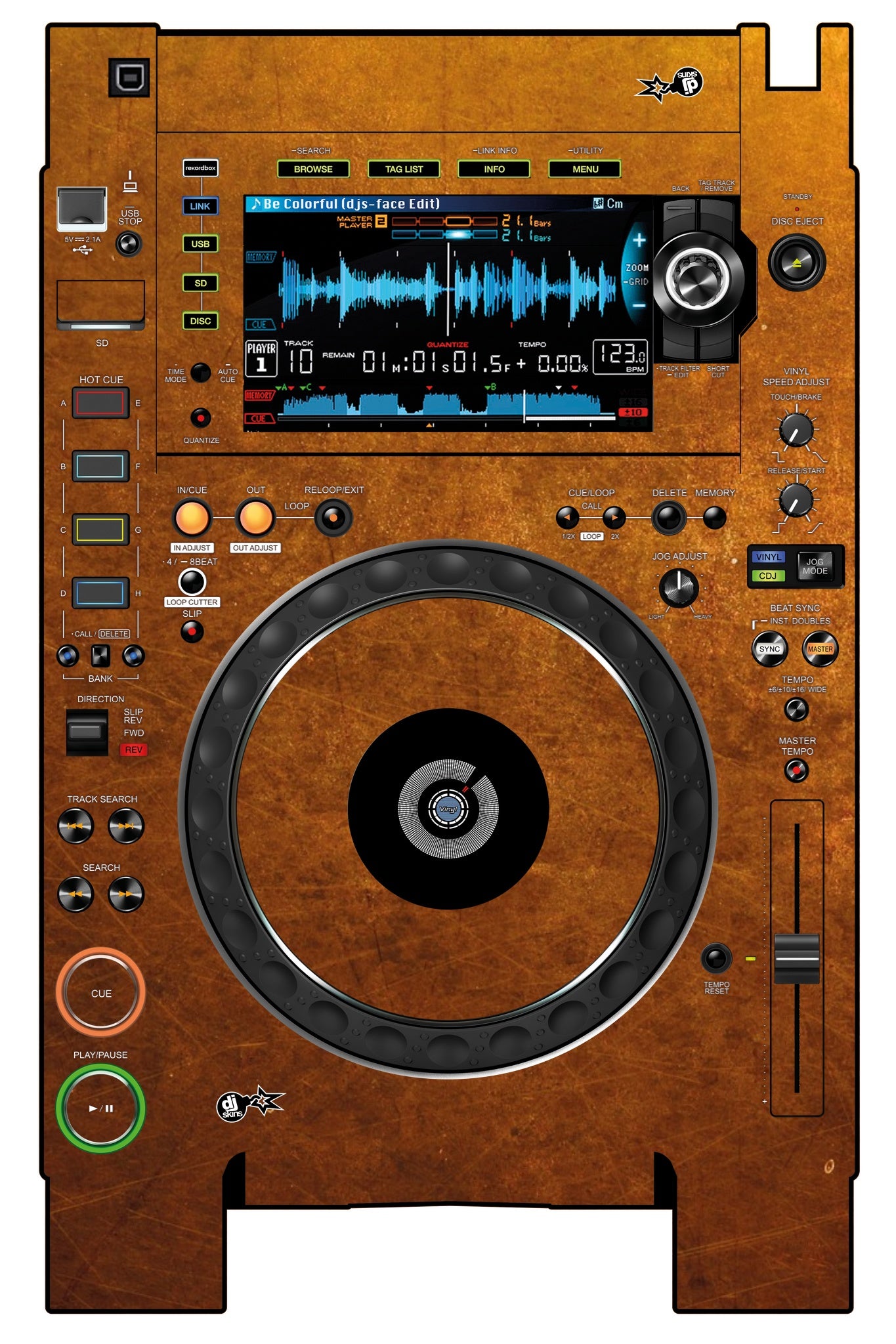 Pioneer DJ CDJ 2000 NEXUS 2 Skin Copper