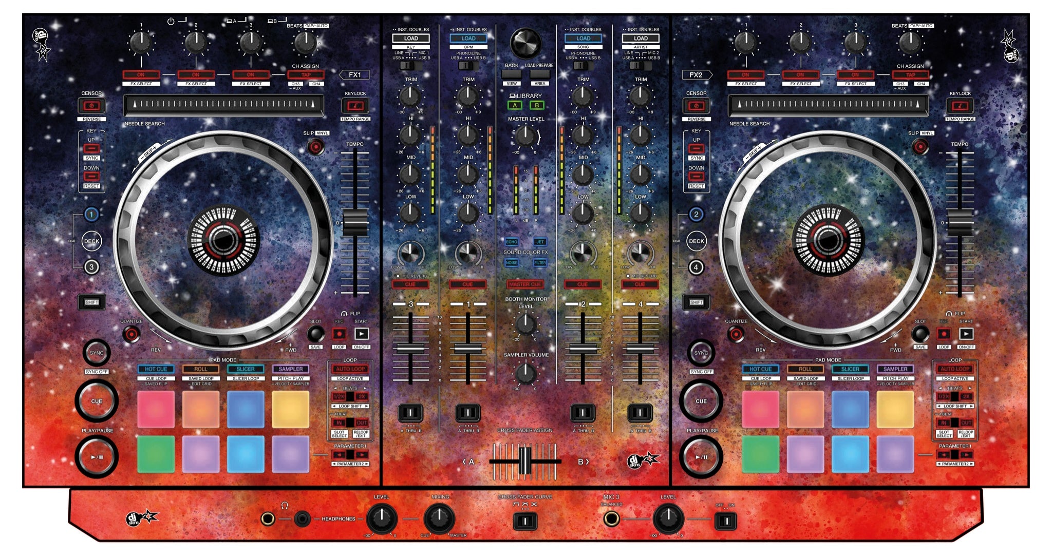 Pioneer DJ DDJ SX 3 Skin Creative Space