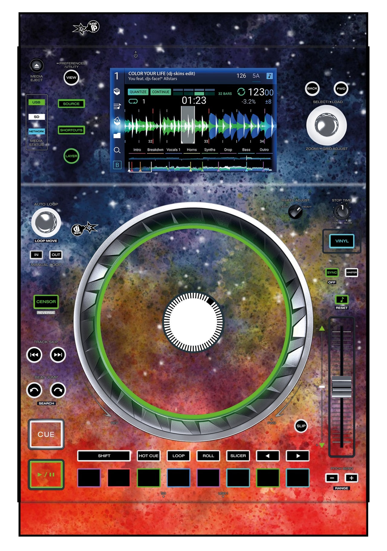 Denon DJ SC 5000 Skin Creative Space