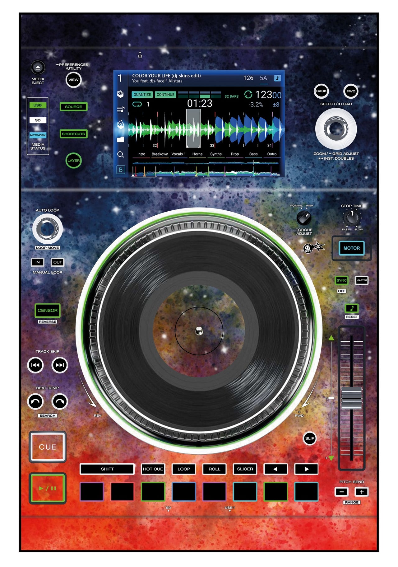 Denon DJ SC 5000 M Skin Creative Space
