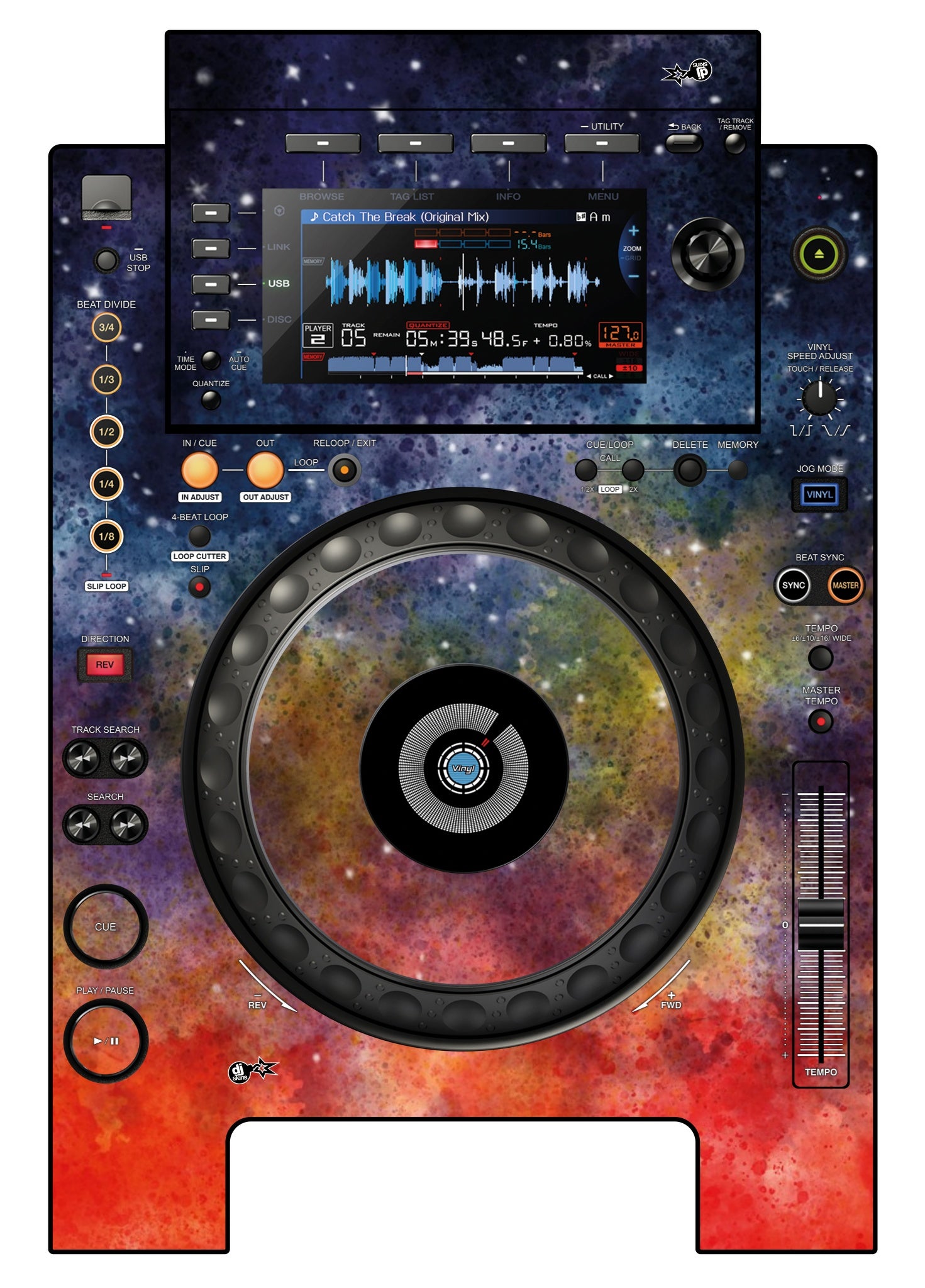 Pioneer DJ CDJ 900 NEXUS Skin Creative Space