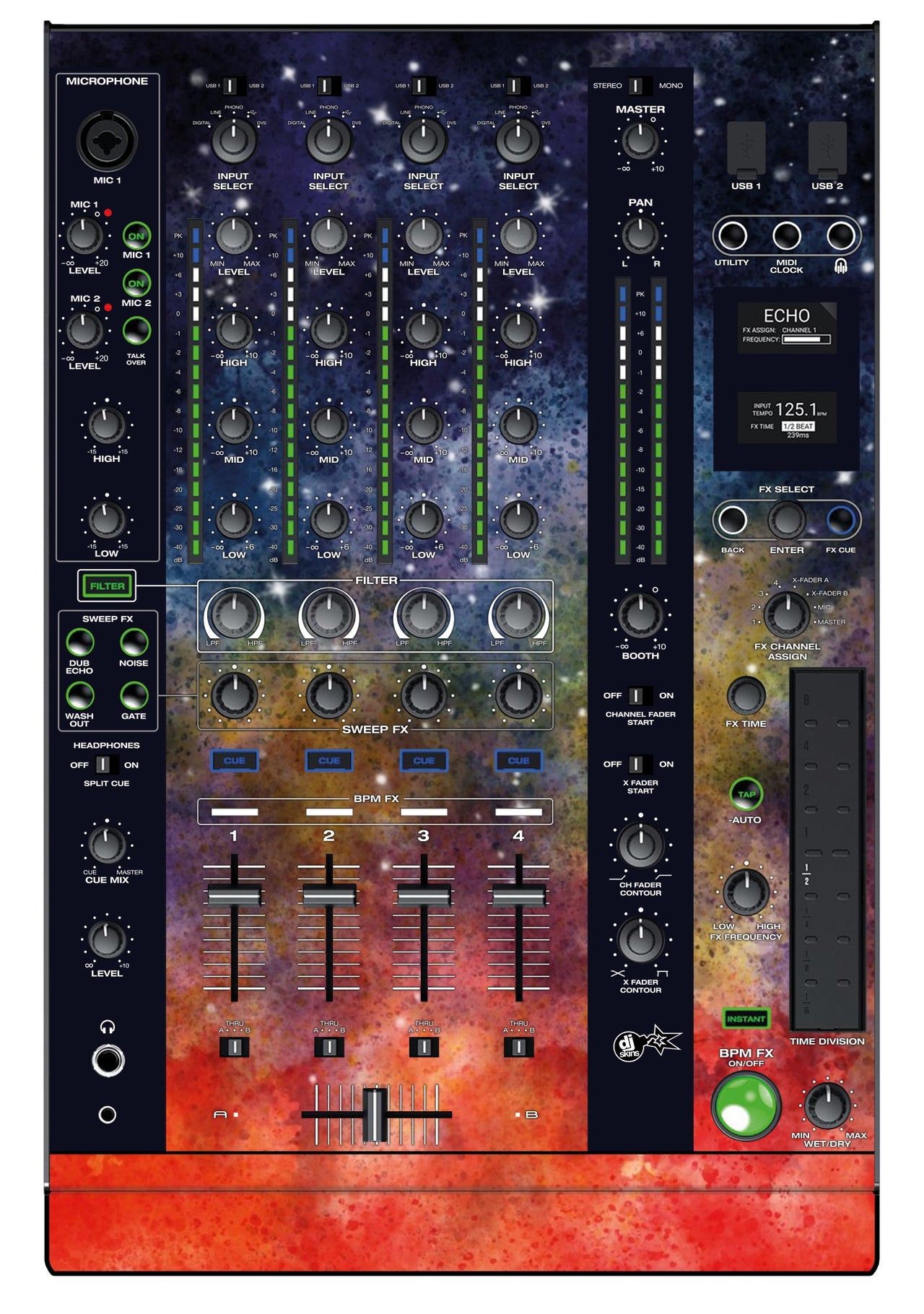 Denon DJ X 1800 Skin Creative Space