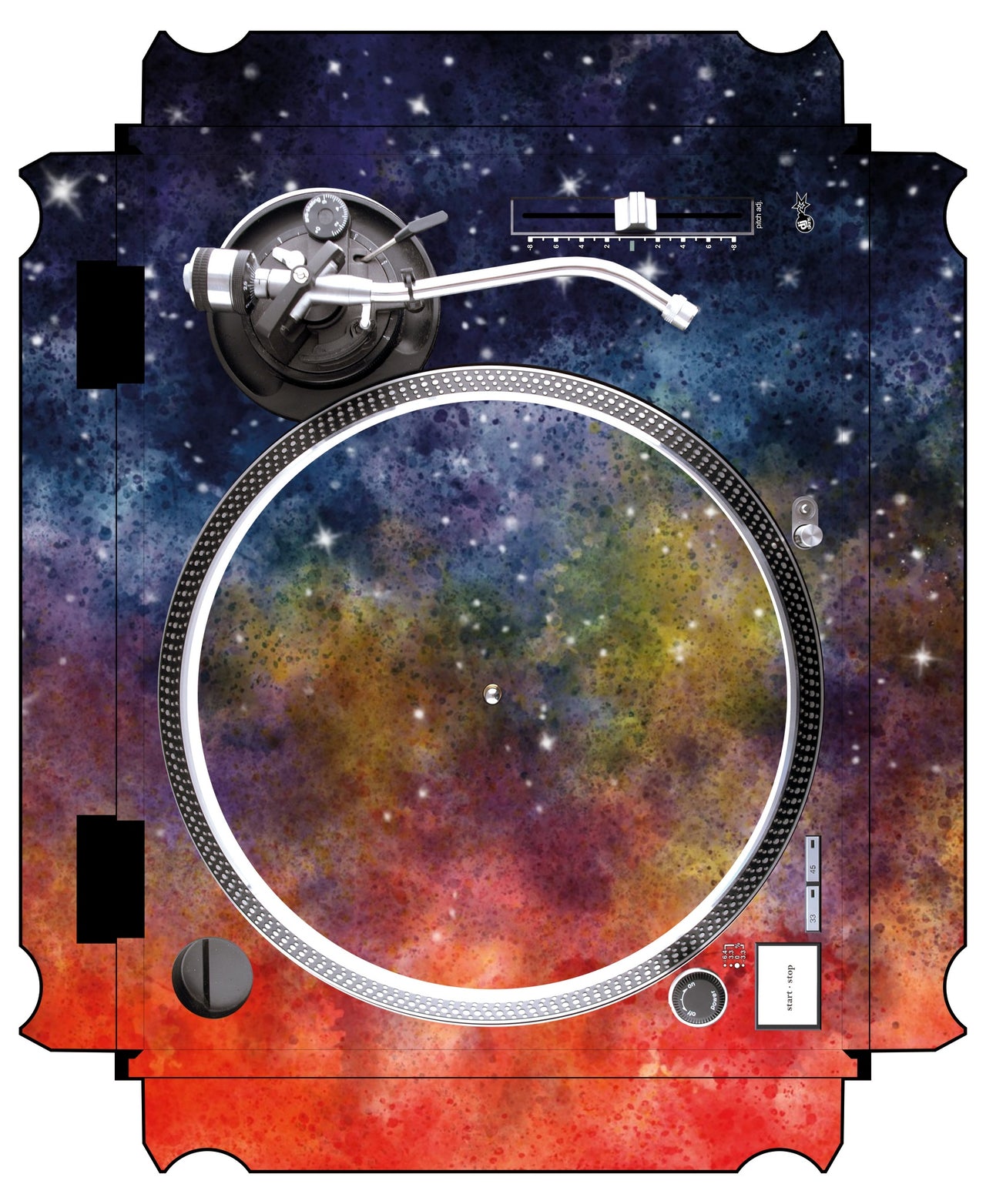 Technics 1200 / 1210 MK2 VERTICAL Skin Creative Space