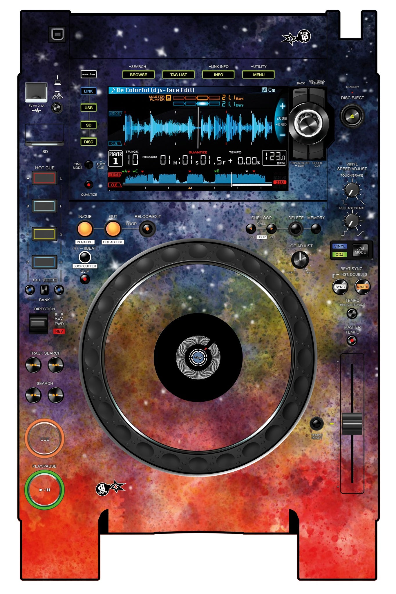 Pioneer DJ CDJ 2000 NEXUS 2 Skin Creative Space