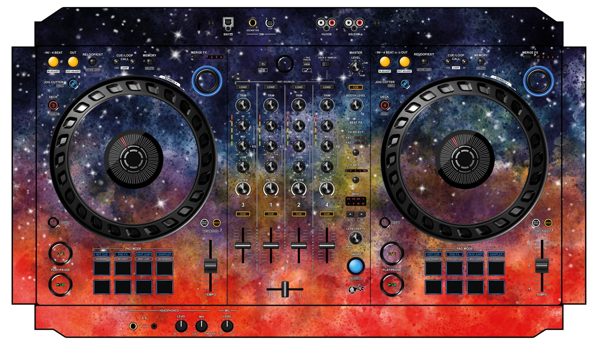 DJ Skins® Pioneer DJ DDJ FLX6 Skin Creative Space