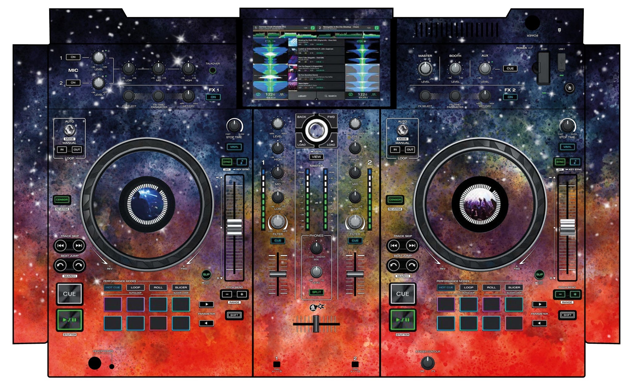 Denon DJ PRIME 2 Skin Creative Space