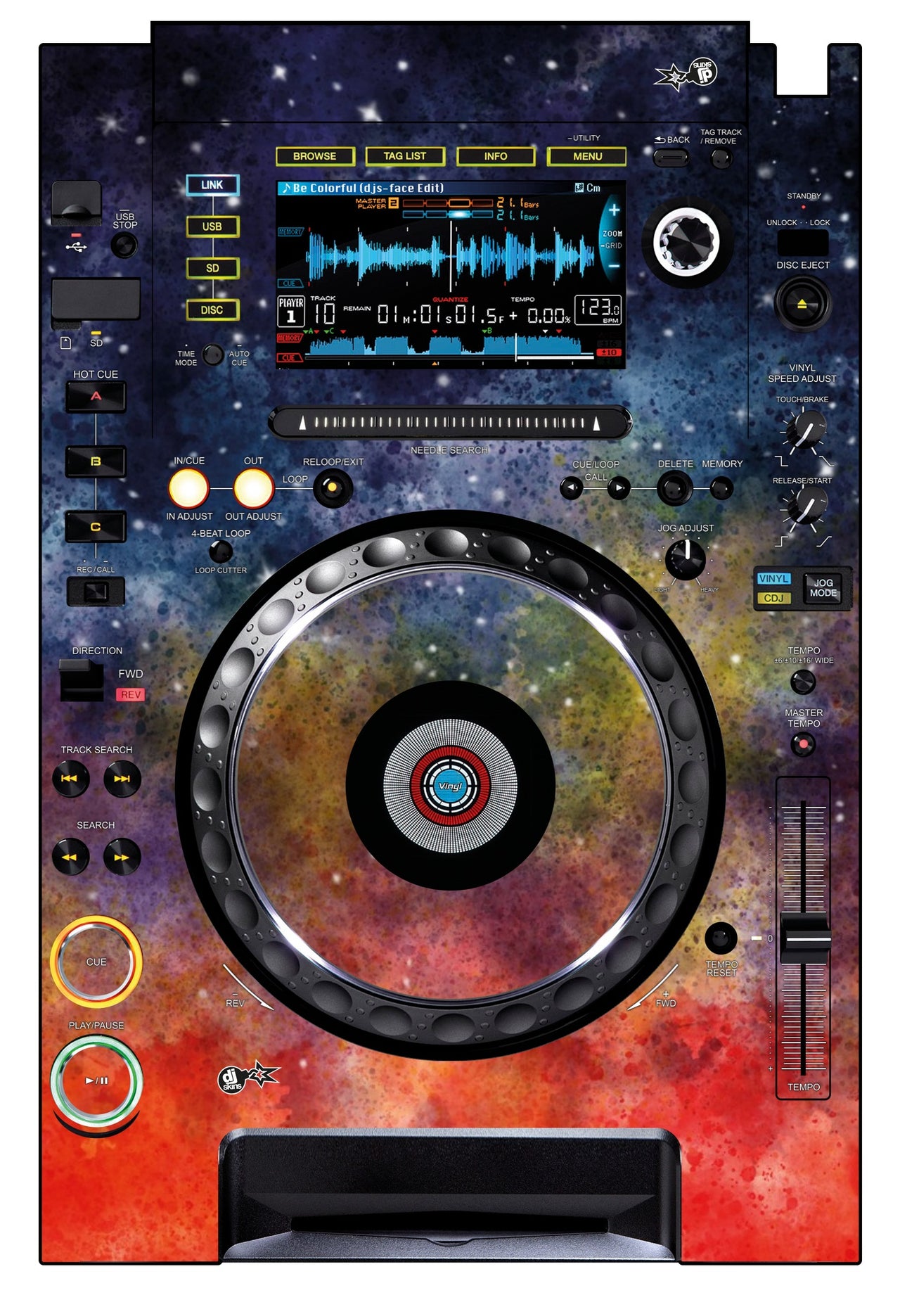 Pioneer DJ CDJ 2000 Skin Creative Space