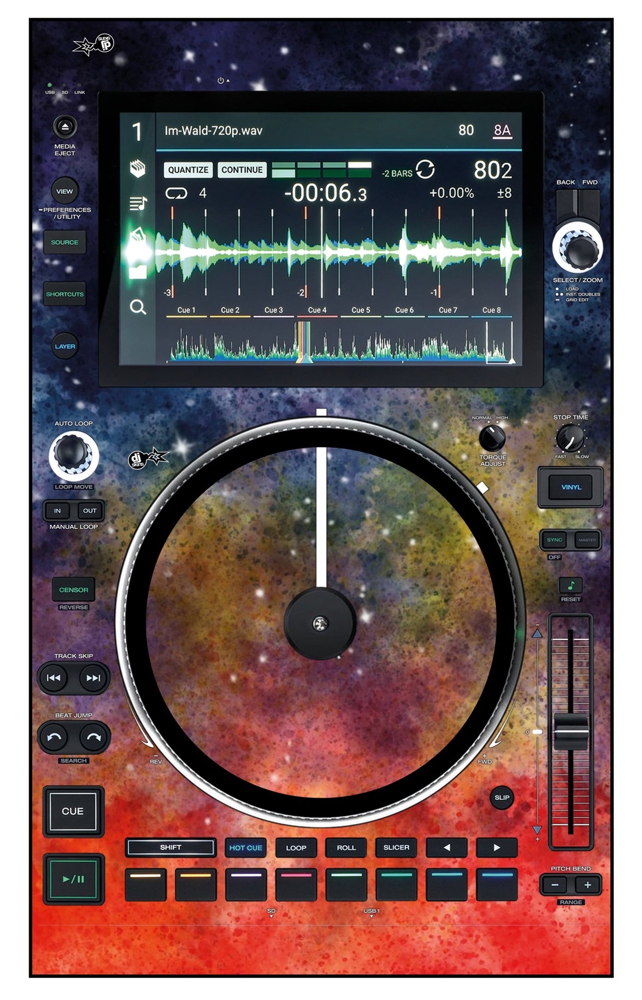 Denon DJ SC 6000 M Skin Creative Space