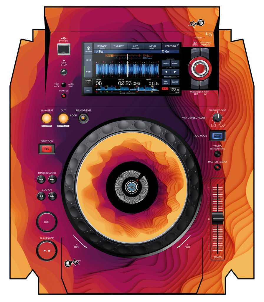 Pioneer DJ XDJ 1000 MK2 Skin Deep Ditch