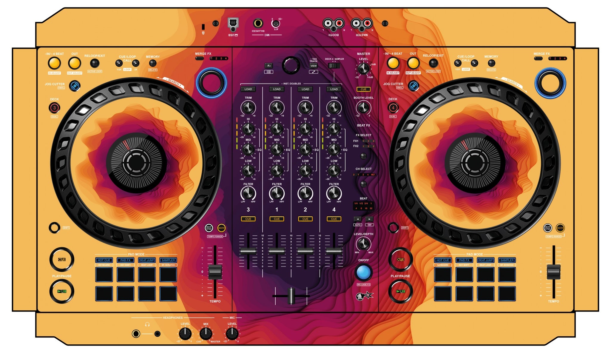 Pioneer DJ DDJ FLX6 Skin Deep Ditch