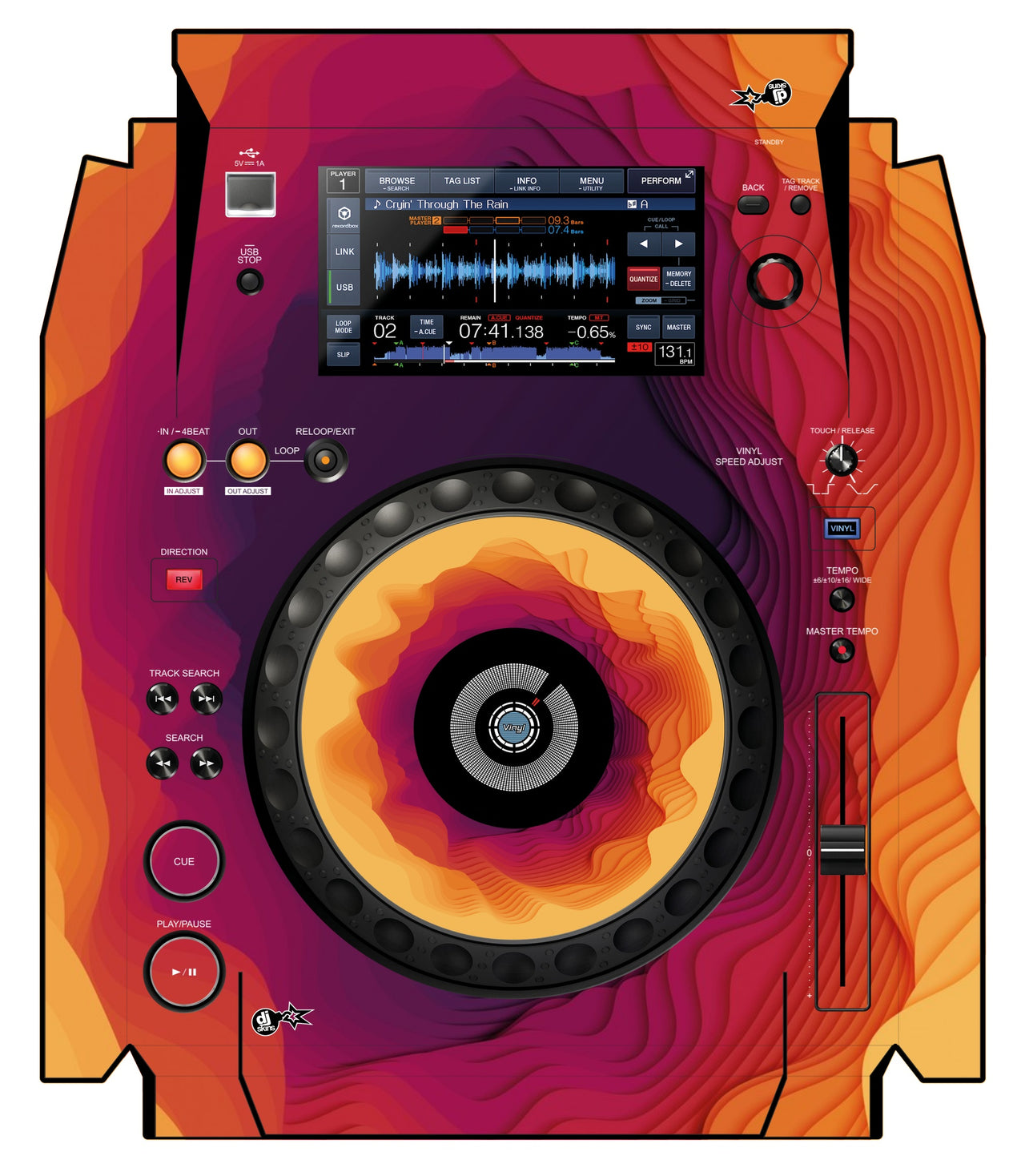 Pioneer DJ XDJ 1000 Skin Deep Ditch