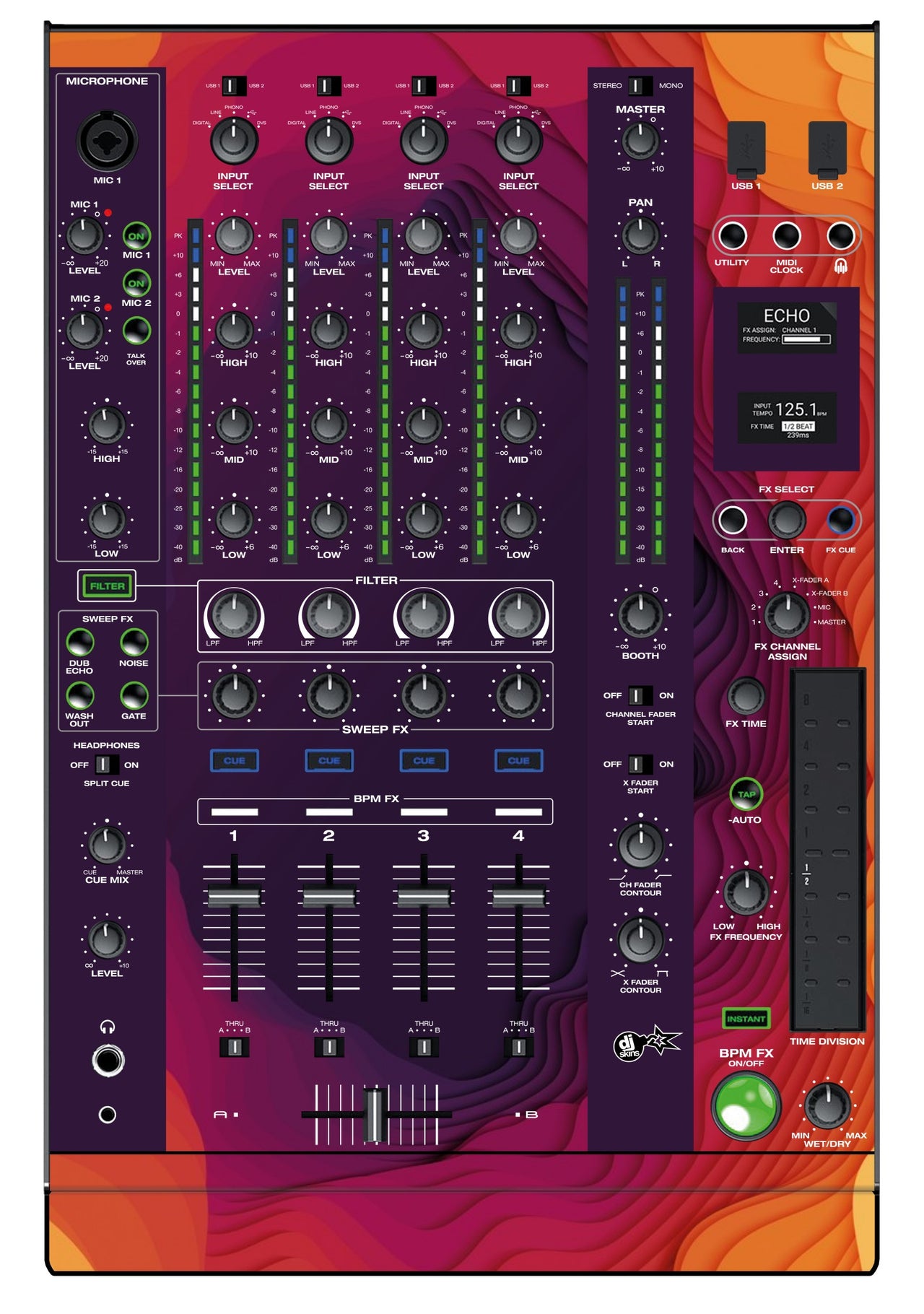 Denon DJ X 1800 Skin Deep Ditch