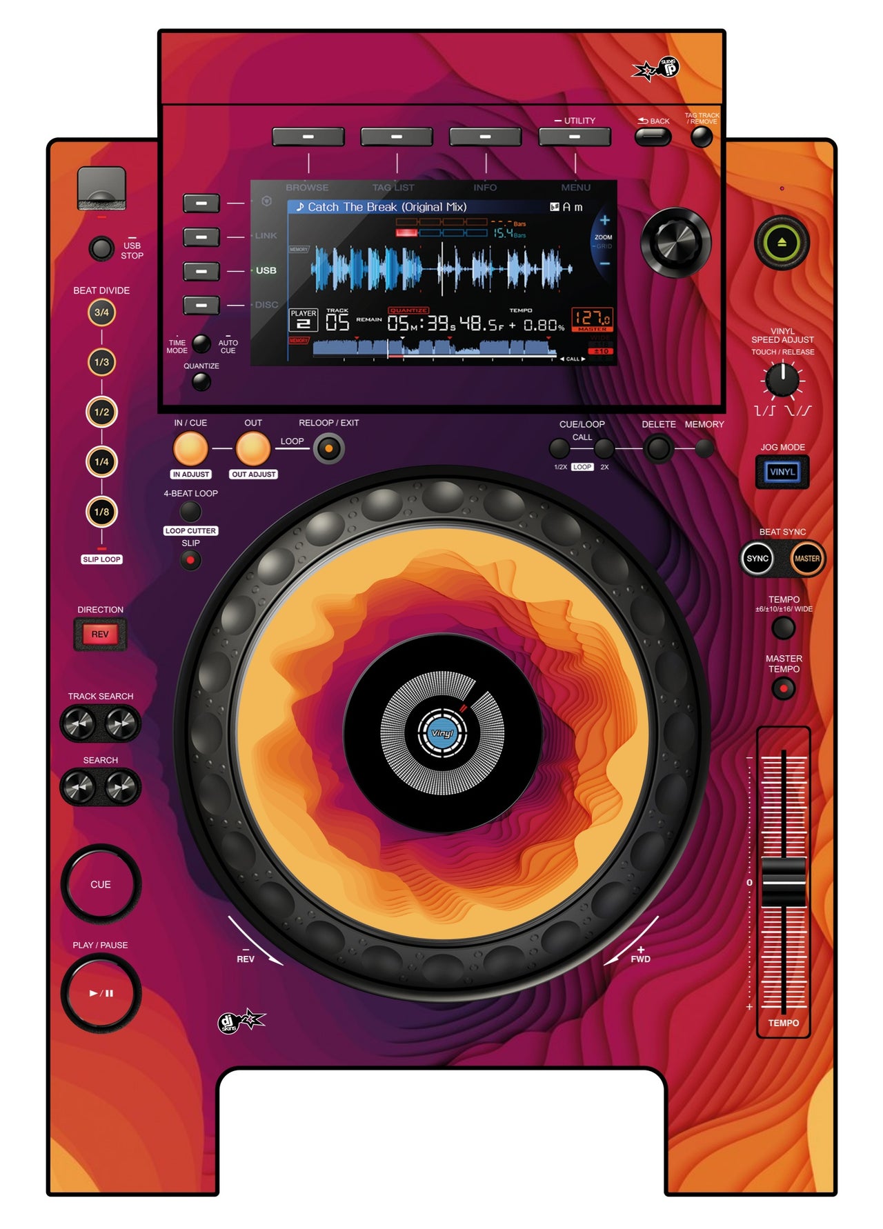 Pioneer DJ CDJ 900 NEXUS Skin Deep Ditch