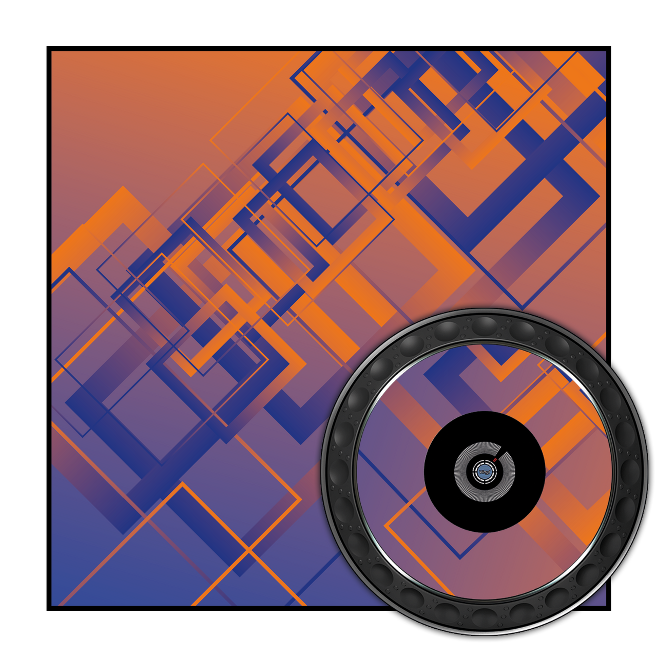 dj-skins Design SQUARED HOLLOW ORANGE / LILA