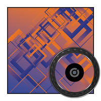 dj-skins Design SQUARED HOLLOW ORANGE / LILA