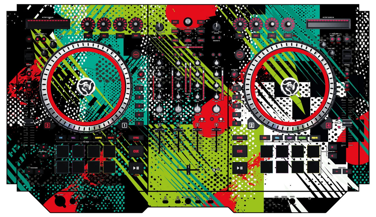 Numark NS 7 II Skin Fractor Green