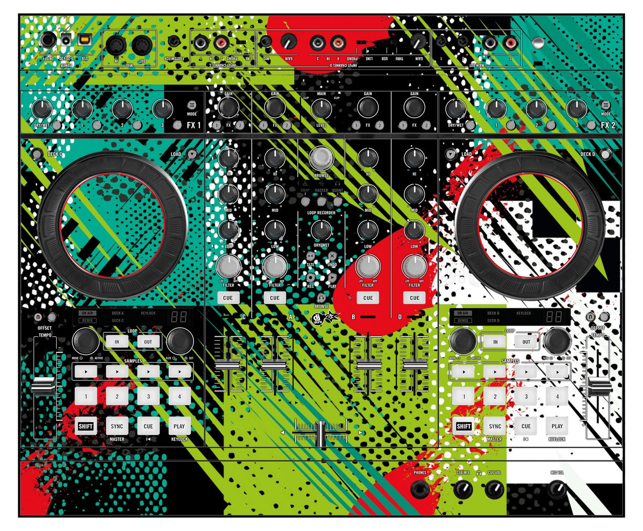 Native Instruments S4 MK1 Skin Fractor Green
